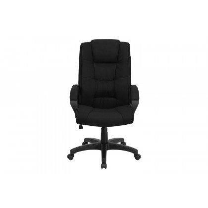 BLNK Jessica Fabric High Back Executive Swivel Office Chair with Arms - Black
