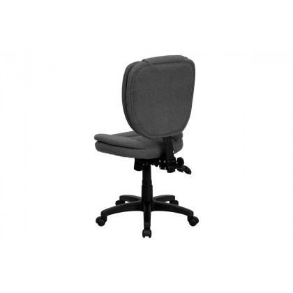BLNK Caroline Fabric Multifunction Swivel Ergonomic Task Office Chair with Pillow Top Cushioning - Gray