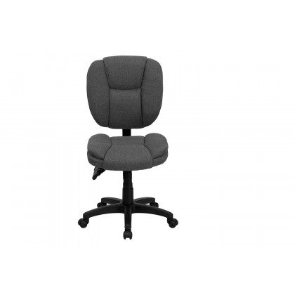 BLNK Caroline Fabric Multifunction Swivel Ergonomic Task Office Chair with Pillow Top Cushioning - Gray