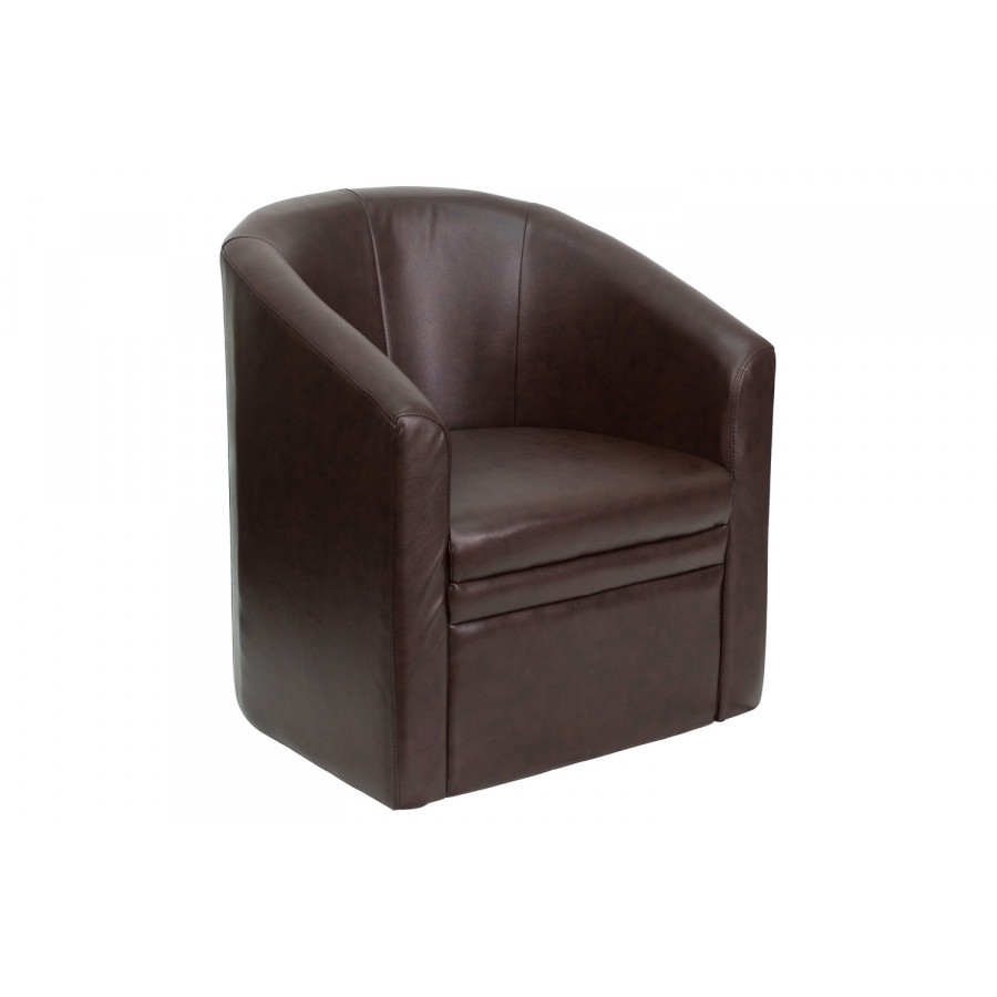 BLNK - Lauren LeatherSoft Barrel-Shaped Guest Chair with Front Panel