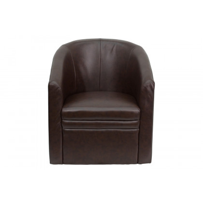BLNK - Lauren LeatherSoft Barrel-Shaped Guest Chair with Front Panel