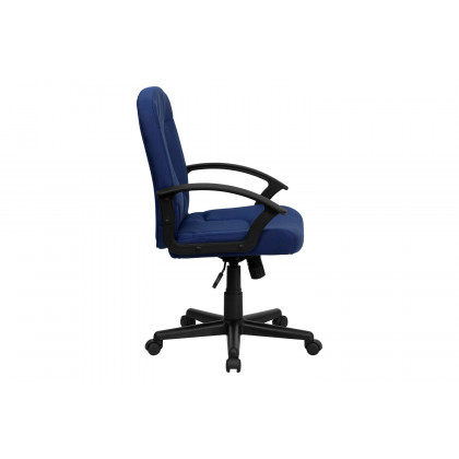 BLNK Garver Fabric Mid-Back Executive Swivel Office Chair with Nylon Arms - Navy