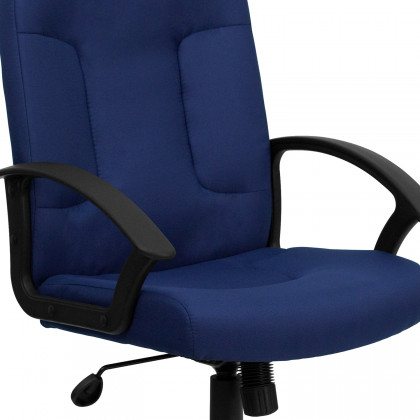 BLNK Garver Fabric Mid-Back Executive Swivel Office Chair with Nylon Arms - Navy