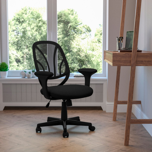 BLNK Y-GO Office Chair Mid-Back Mesh Swivel Task Office Chair - with Arms