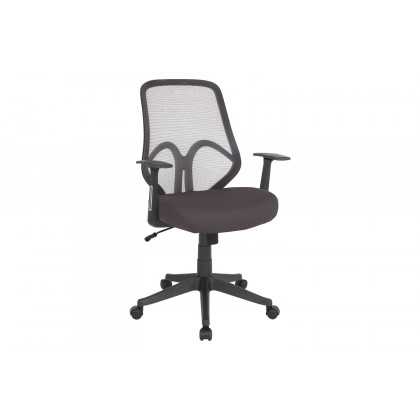 BLNK Salerno Series High-Back Black Mesh Office Chair - Dark Gray, with Arms