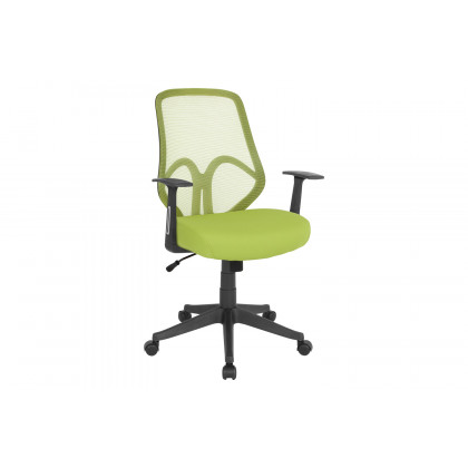 BLNK Salerno Series High-Back Black Mesh Office Chair - Green, with Arms