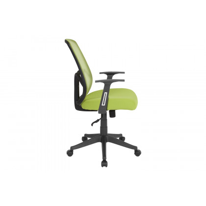 BLNK Salerno Series High-Back Black Mesh Office Chair - Green, with Arms