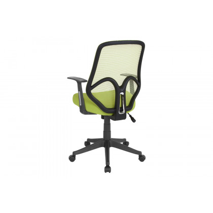 BLNK Salerno Series High-Back Black Mesh Office Chair - Green, with Arms