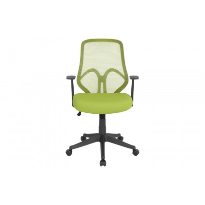 BLNK Salerno Series High-Back Black Mesh Office Chair - Green, with Arms