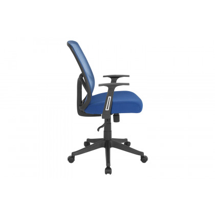 BLNK Salerno Series High-Back Black Mesh Office Chair - Navy, with Arms