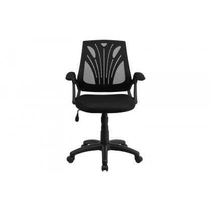 BLNK Sam Mid-Back Mesh Swivel Task Office Chair with Open Arms - Fabric