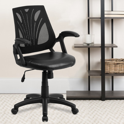 BLNK - Sam Mid-Back Mesh Swivel Task Office Chair with Open Arms