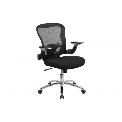 BLNK - Sam Mid-Back Mesh Executive Swivel Ergonomic Office Chair with Height Adjustable Flip-Up Arms