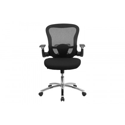BLNK - Sam Mid-Back Mesh Executive Swivel Ergonomic Office Chair with Height Adjustable Flip-Up Arms