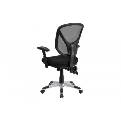 BLNK - Sam Mid-Back Mesh Multifunction Swivel Ergonomic Task Office Chair with Adjustable Arms