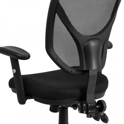 BLNK - Sam Mid-Back Mesh Multifunction Swivel Ergonomic Task Office Chair with Adjustable Arms