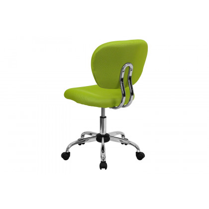 BLNK Beverly Mid-Back Mesh Padded Swivel Task Office Chair with Chrome Base - Apple Green