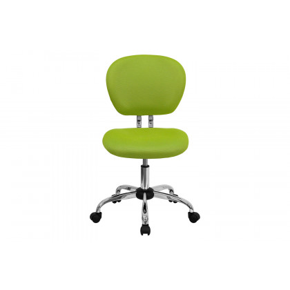 BLNK Beverly Mid-Back Mesh Padded Swivel Task Office Chair with Chrome Base - Apple Green