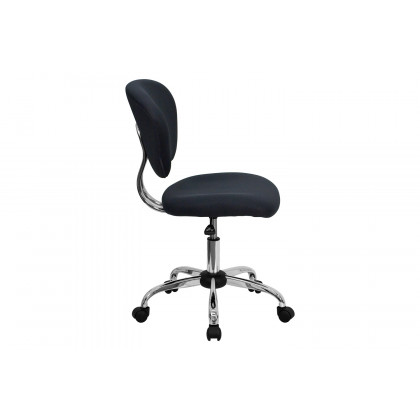 BLNK Beverly Mid-Back Mesh Padded Swivel Task Office Chair with Chrome Base - Gray