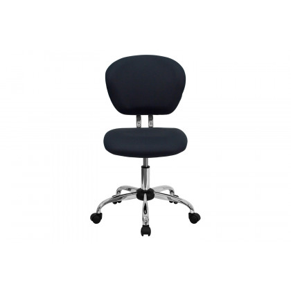 BLNK Beverly Mid-Back Mesh Padded Swivel Task Office Chair with Chrome Base - Gray