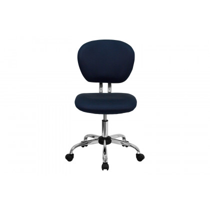 BLNK Beverly Mid-Back Mesh Padded Swivel Task Office Chair with Chrome Base - Navy