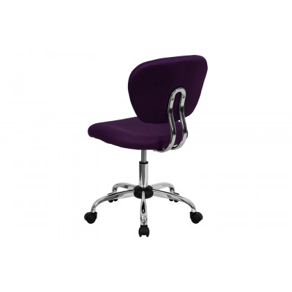 BLNK Beverly Mid-Back Mesh Padded Swivel Task Office Chair with Chrome Base - Purple
