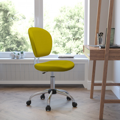 BLNK - Beverly Mid-Back Mesh Padded Swivel Task Office Chair with Chrome Base