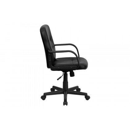 BLNK - Paulson Glove Vinyl Mid-Back Executive Swivel Office Chair with Arms
