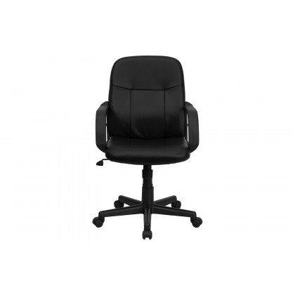 BLNK - Paulson Glove Vinyl Mid-Back Executive Swivel Office Chair with Arms
