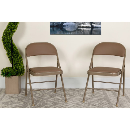 BLNK - HERCULES Series Vinyl Double Braced Folding Chair