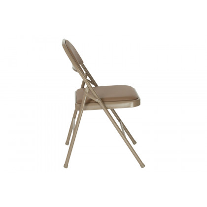 BLNK HERCULES Series Vinyl Double Braced Folding Chair - Beige
