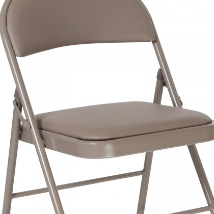 BLNK HERCULES Series Vinyl Double Braced Folding Chair - Gray