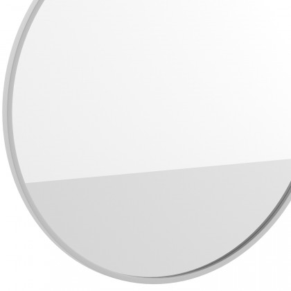 BLNK Julianne Style 2 Round Metal Framed Wall Mirror - Silver, 30"D