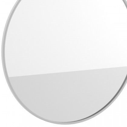 BLNK Julianne Style 2 Round Metal Framed Wall Mirror - Silver, 36"D