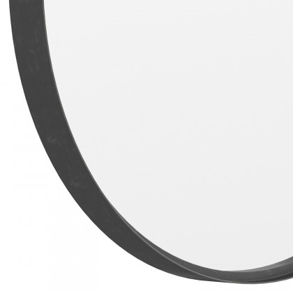 BLNK Jennifer Round Metal Framed Wall Mirror - Black