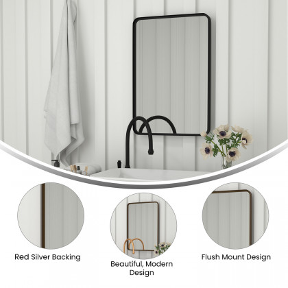BLNK Janinne Decorative Wall Mirror - Brushed Bronze