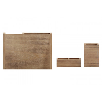 BLNK Comerford Wooden Organizer Set 3 Piece - Rustic Brown