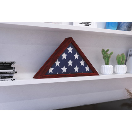 BLNK Sheehan Solid Wood Memorial Flag Display Case - Mahogany