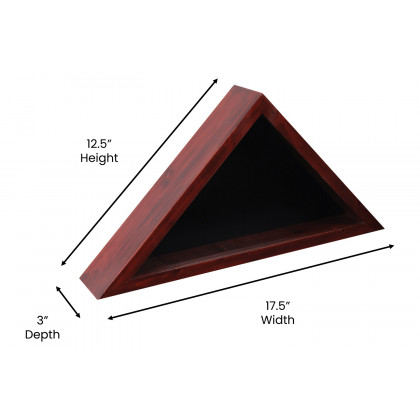 BLNK Sheehan Solid Wood Memorial Flag Display Case - Mahogany