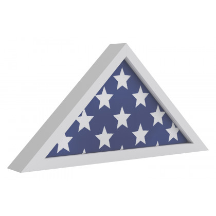 BLNK Sheehan Solid Wood Memorial Flag Display Case - White