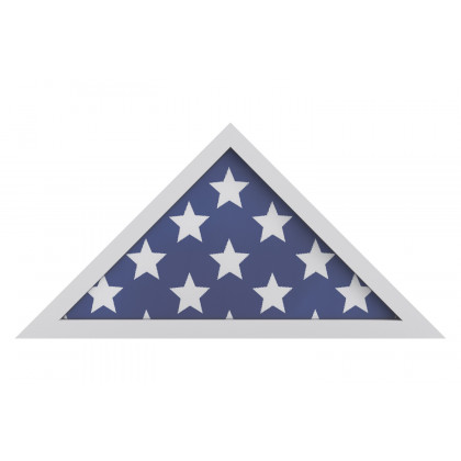 BLNK Sheehan Solid Wood Memorial Flag Display Case - White