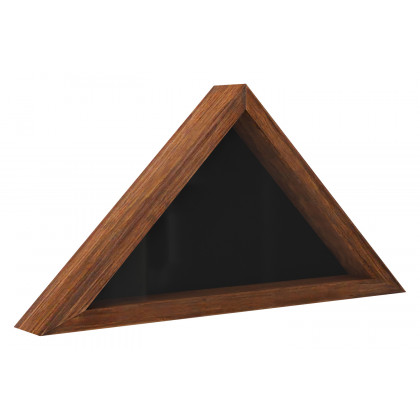 BLNK Sheehan Solid Wood Memorial Flag Display Case - Rustic Brown