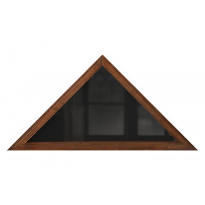 BLNK Sheehan Solid Wood Memorial Flag Display Case - Rustic Brown