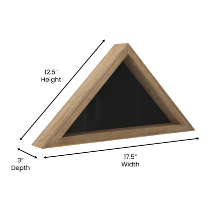 BLNK Sheehan Solid Wood Memorial Flag Display Case - Weathered Wood