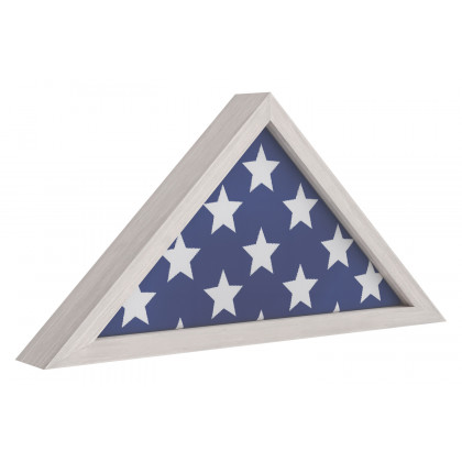 BLNK Sheehan Solid Wood Memorial Flag Display Case - Whitewashed