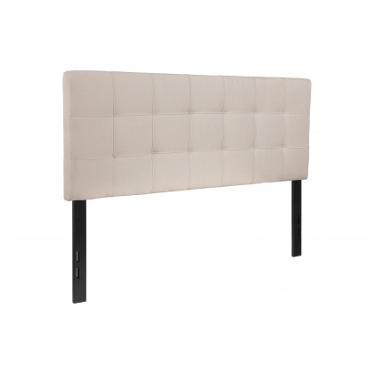 BLNK Bedford Fabric Tufted Upholstered Headboard - Beige, Full Size