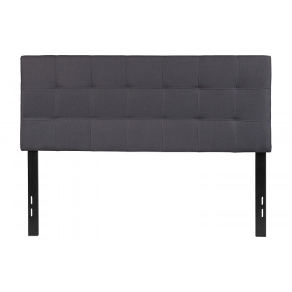 BLNK Bedford Fabric Tufted Upholstered Headboard - Dark Gray, Full Size