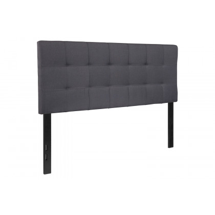 BLNK Bedford Fabric Tufted Upholstered Headboard - Dark Gray, Full Size