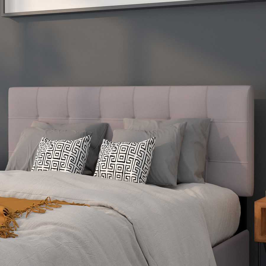 BLNK Bedford Fabric Tufted Upholstered Headboard - Light Gray, Full Size