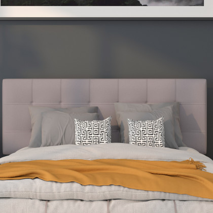 BLNK Bedford Fabric Tufted Upholstered Headboard - Light Gray, Full Size